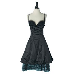 Black cocktail dress with bra in tulle and sequin CHANTAL THOMASS Black cocktail dress with bra in tulle and sequin CHANTAL THOMASS