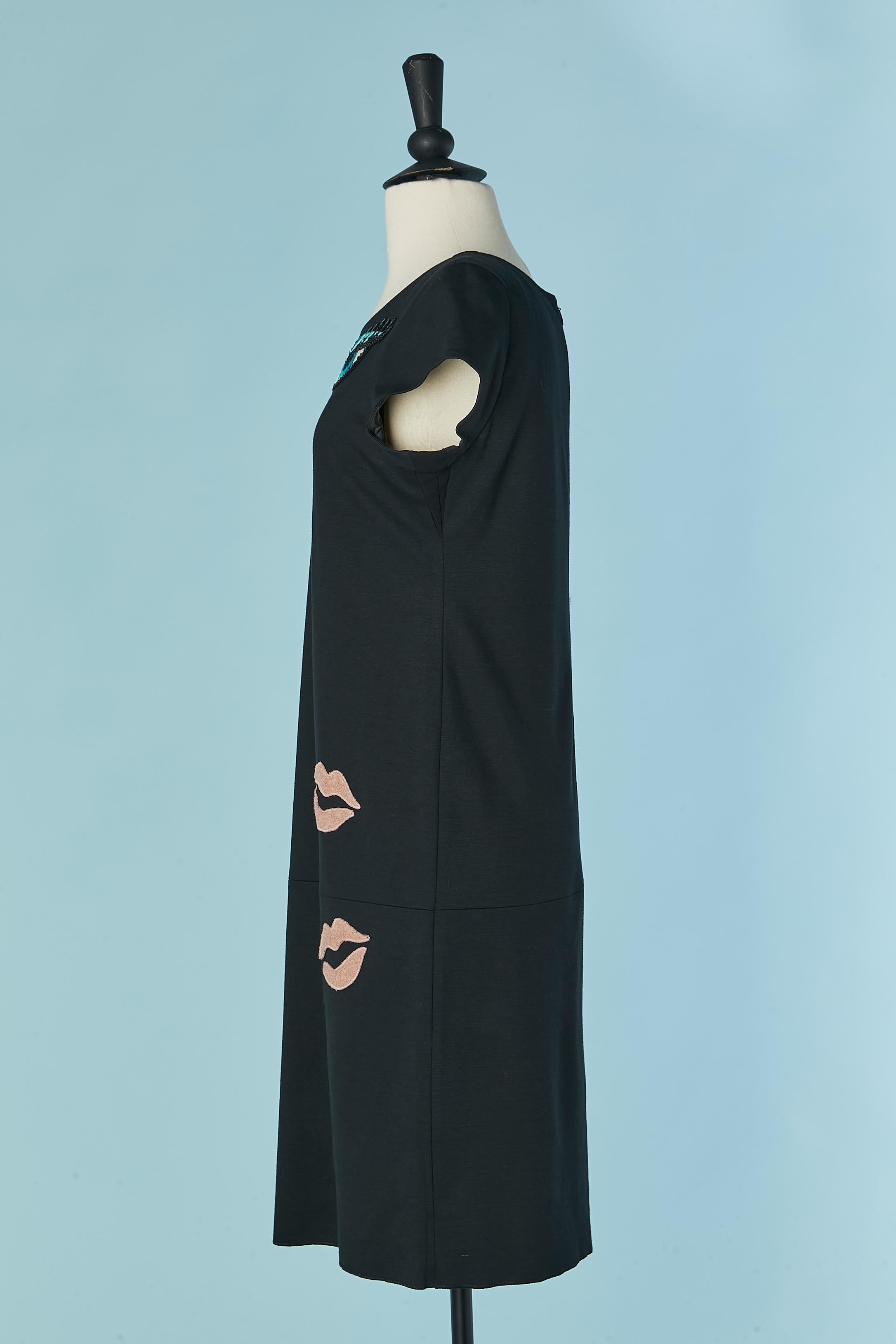 Black cocktail dress with 