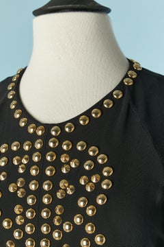 Abito da cocktail nero con borchie di rame in metallo dorato GIVENCHY