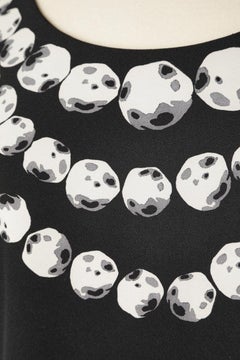 Black cocktail dress with pearls neckless print Moschino Cheap& Chic