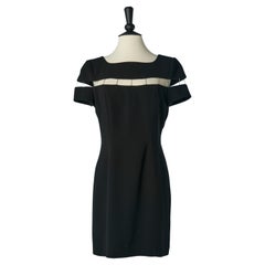 Black cocktail dress with rhinestone Thierry Mugler