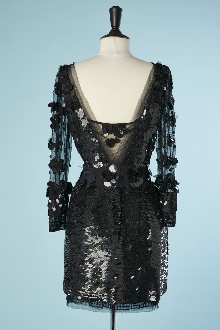 just cavalli sequin dress Black cocktail dress with sequin and beads on a tulle base Just Cavalli For Sale at 1stDibs