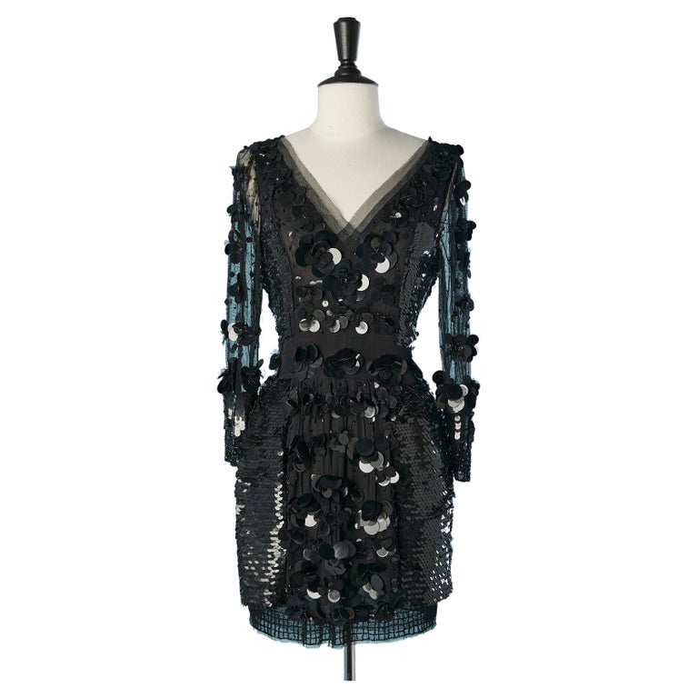 just cavalli cocktail dresses Just Cavalli Metallized Fitted Cocktail Dress In Black