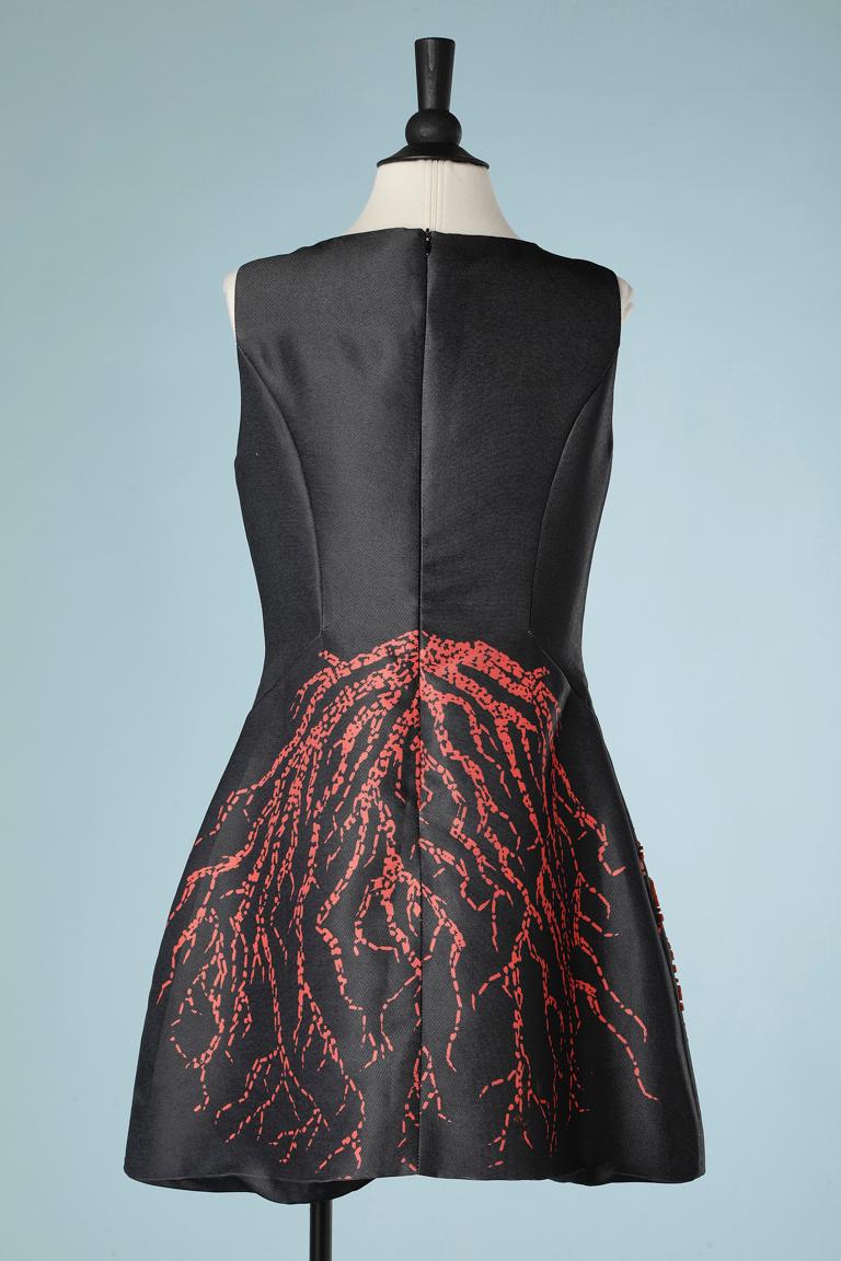 Black cocktail dress with tree and roots beads embroideries Osman Yousefzada  For Sale 2