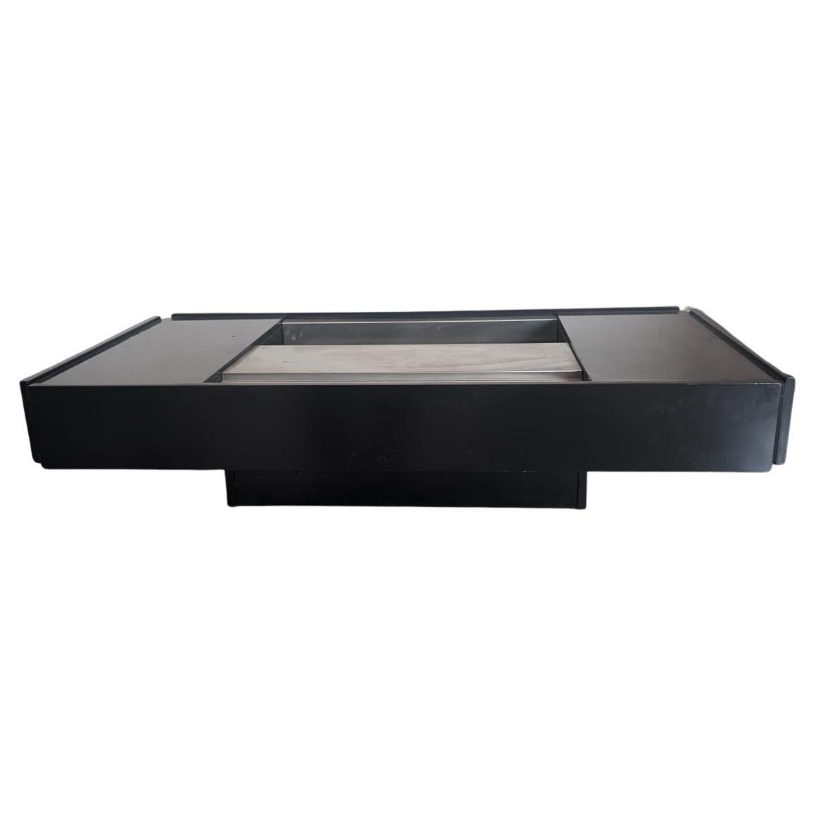 Black Coffee Table by Mario Sabot and Willy Rizzo, 1970s