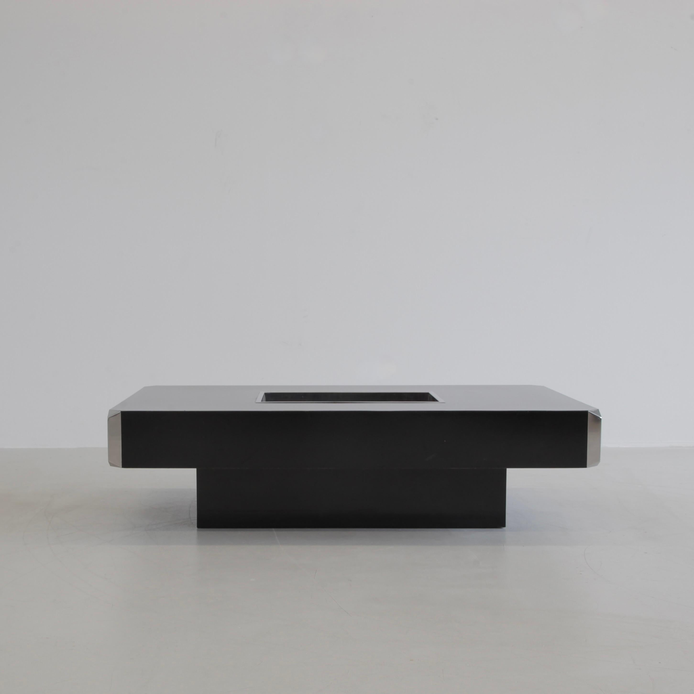 Black Coffee Table by Willy Rizzo for Sabot, 1972 In Good Condition For Sale In Berlin, Berlin