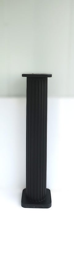 Black Column Pedestal, Neoclassical Style, Circa 20th Century
