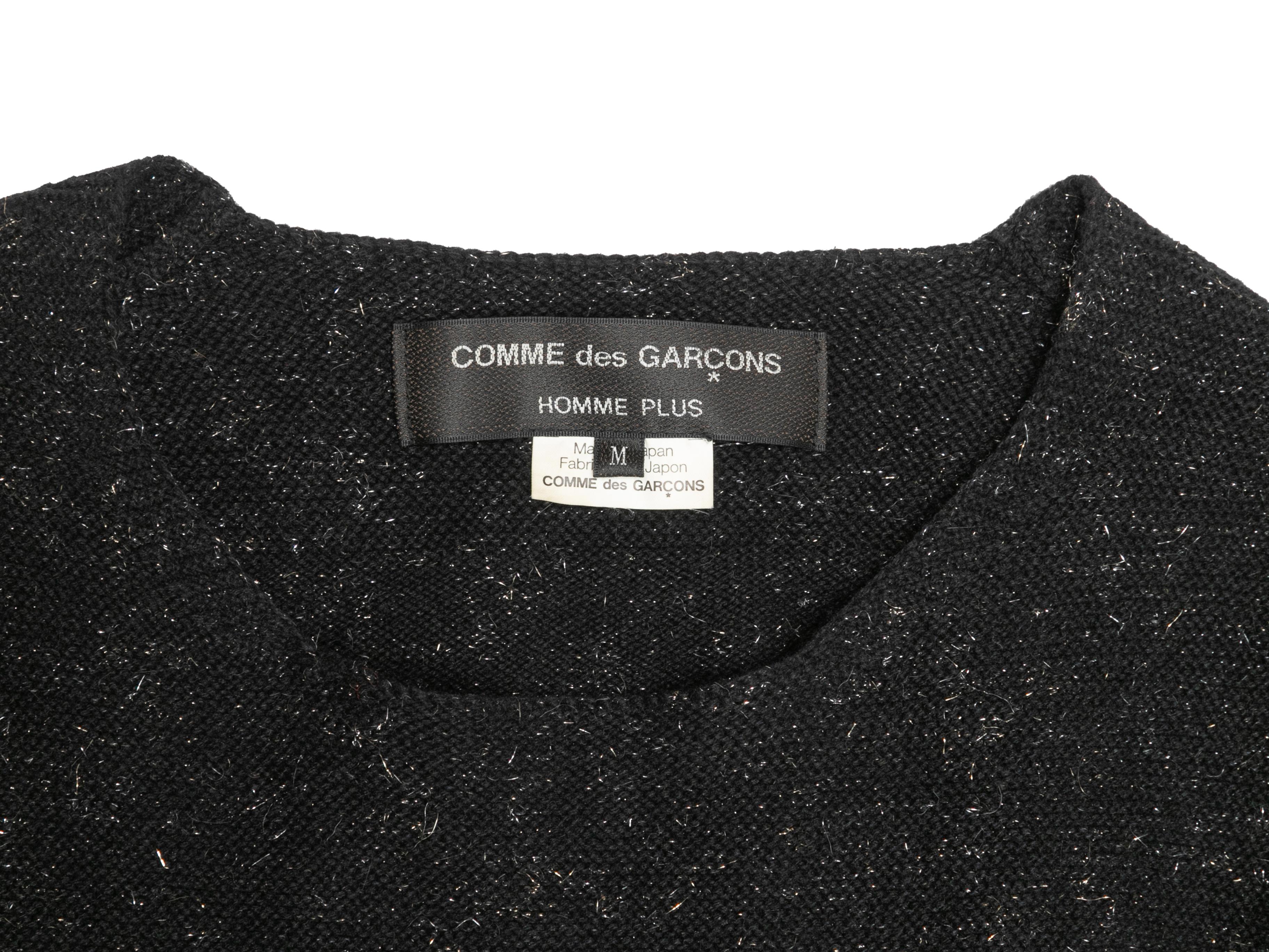 Black Comme Des Garcons Homme Plus Fall/Winter 2014 Wool-Blend Sweater Size US M For Sale 1