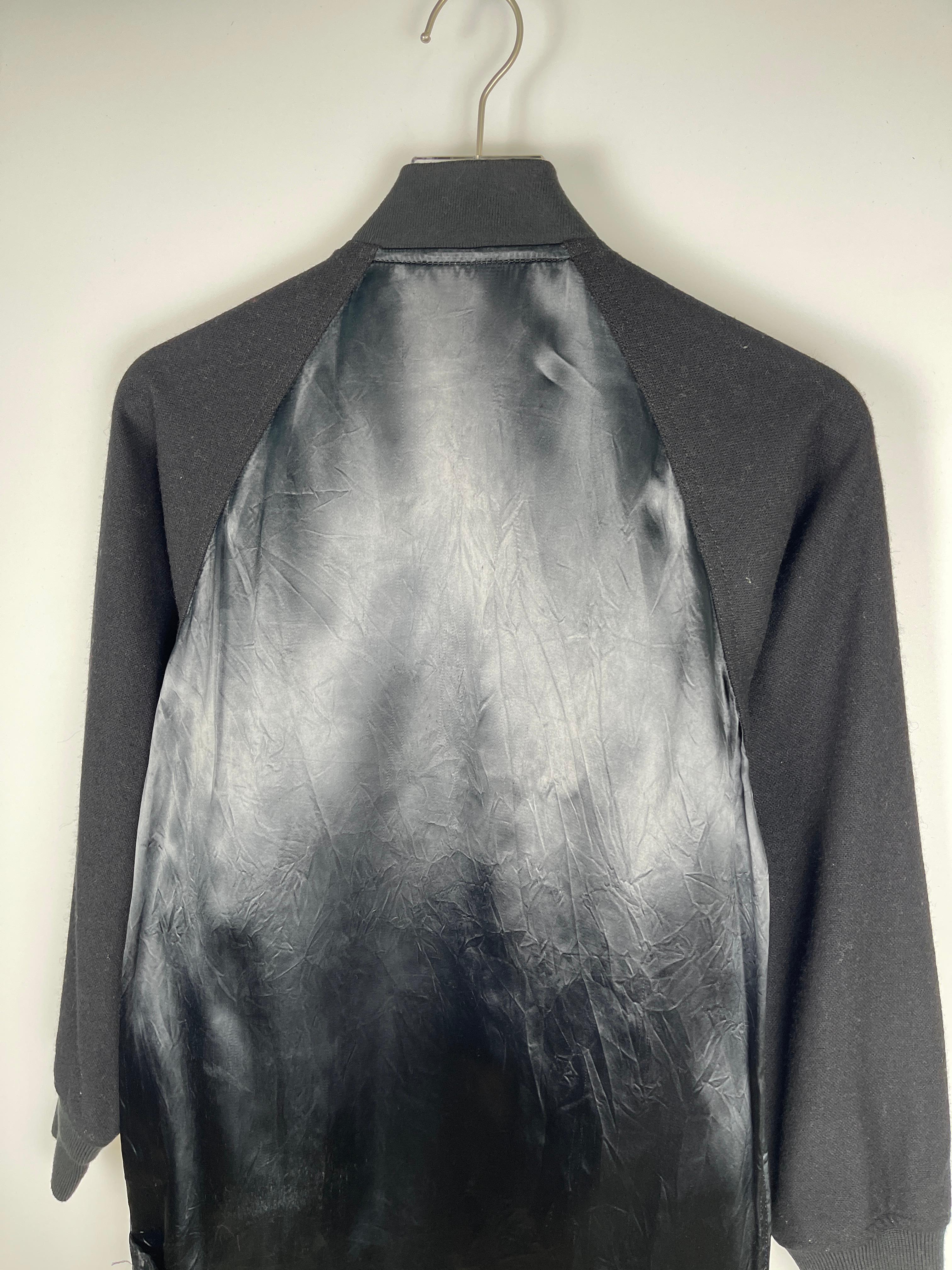 Women's or Men's Black Comme des Garcons Long Bomber Coat For Sale