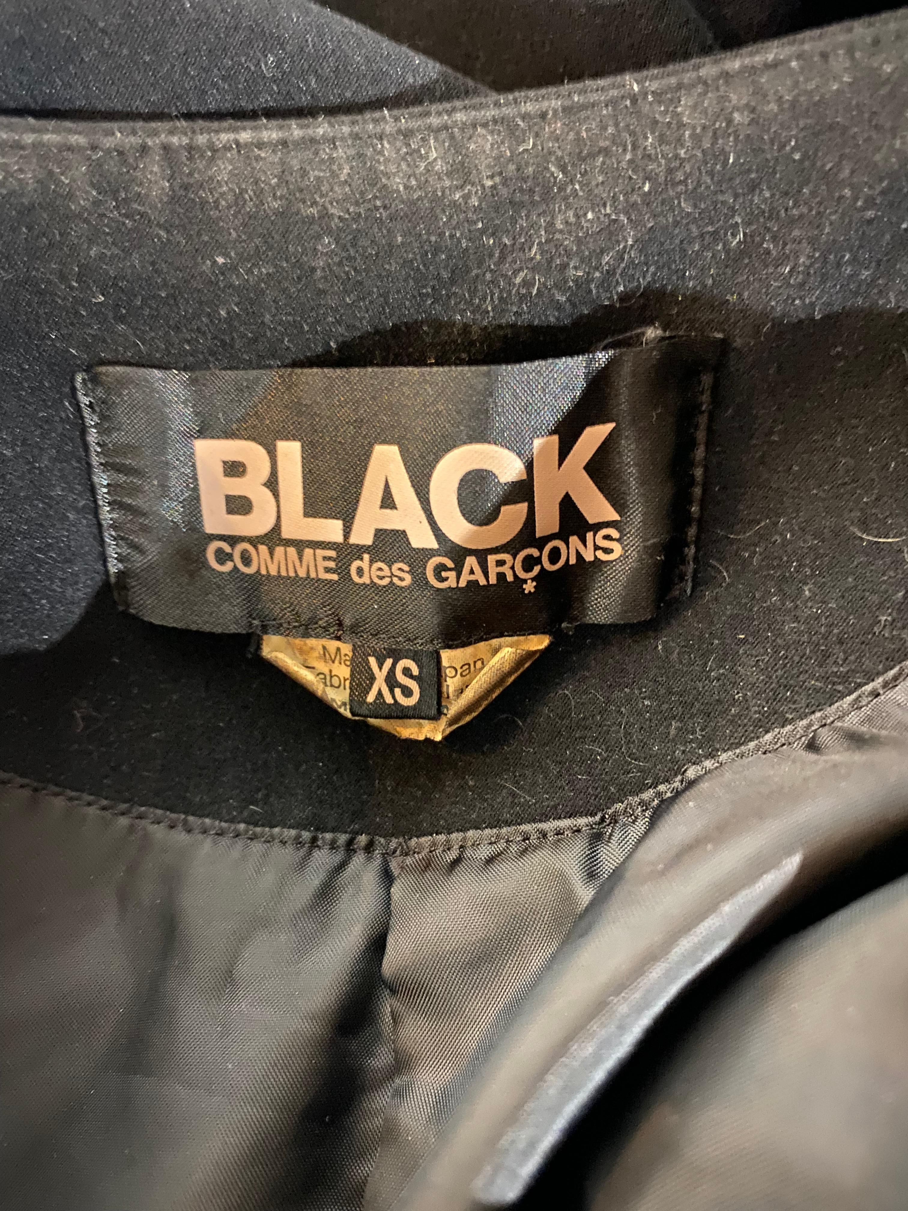 Black Comme des Garçons Velvet Blazer Jacket, Szie XS For Sale 3