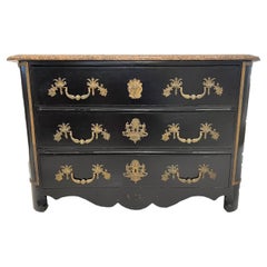 Black Commode with Marble Top