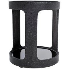 Black Concrete Open Bar Side Table by Oso Industries