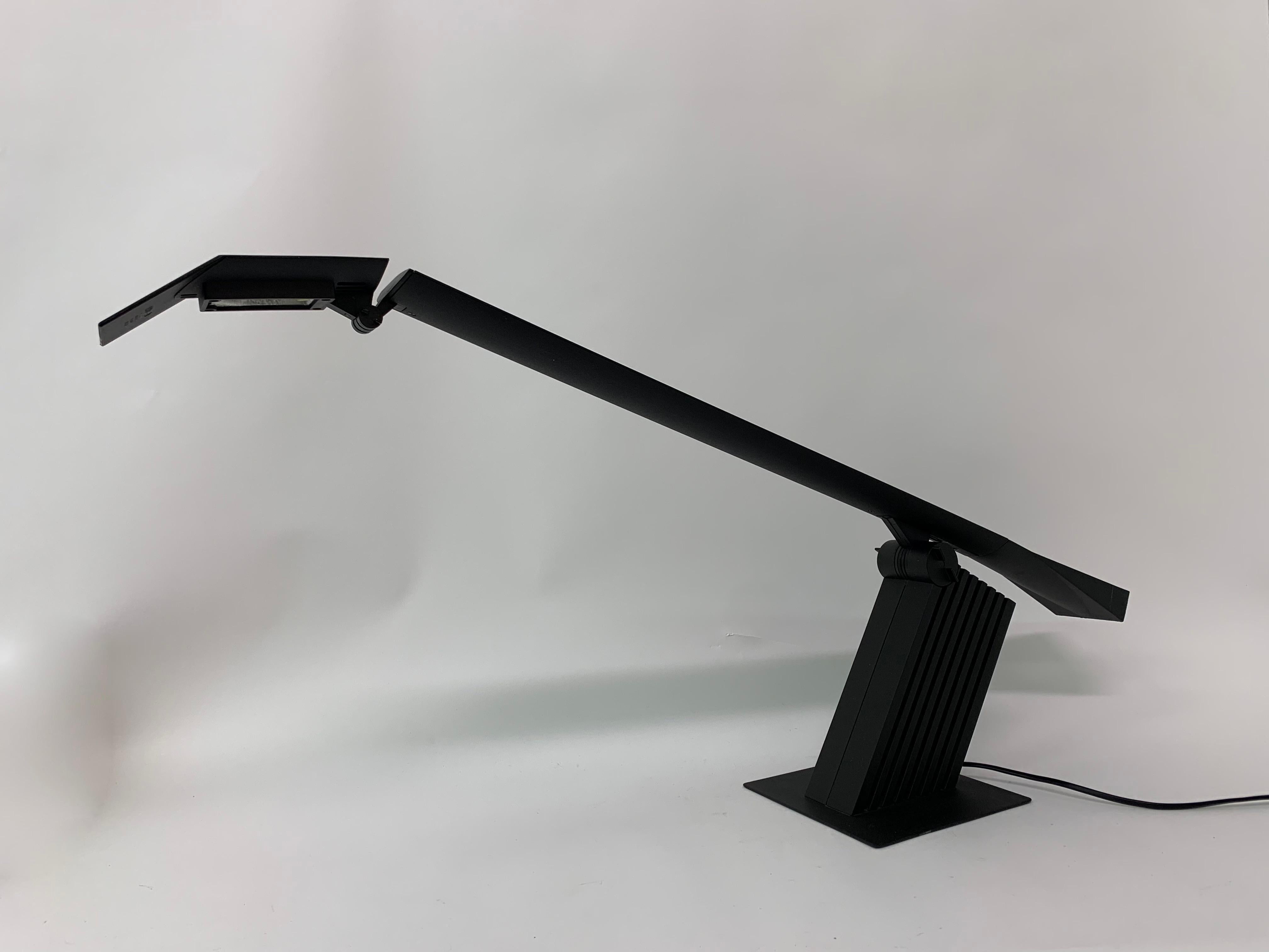Black Condor Desk Lamp by Hans Von Klier for Bilumen, 1988 For Sale 5