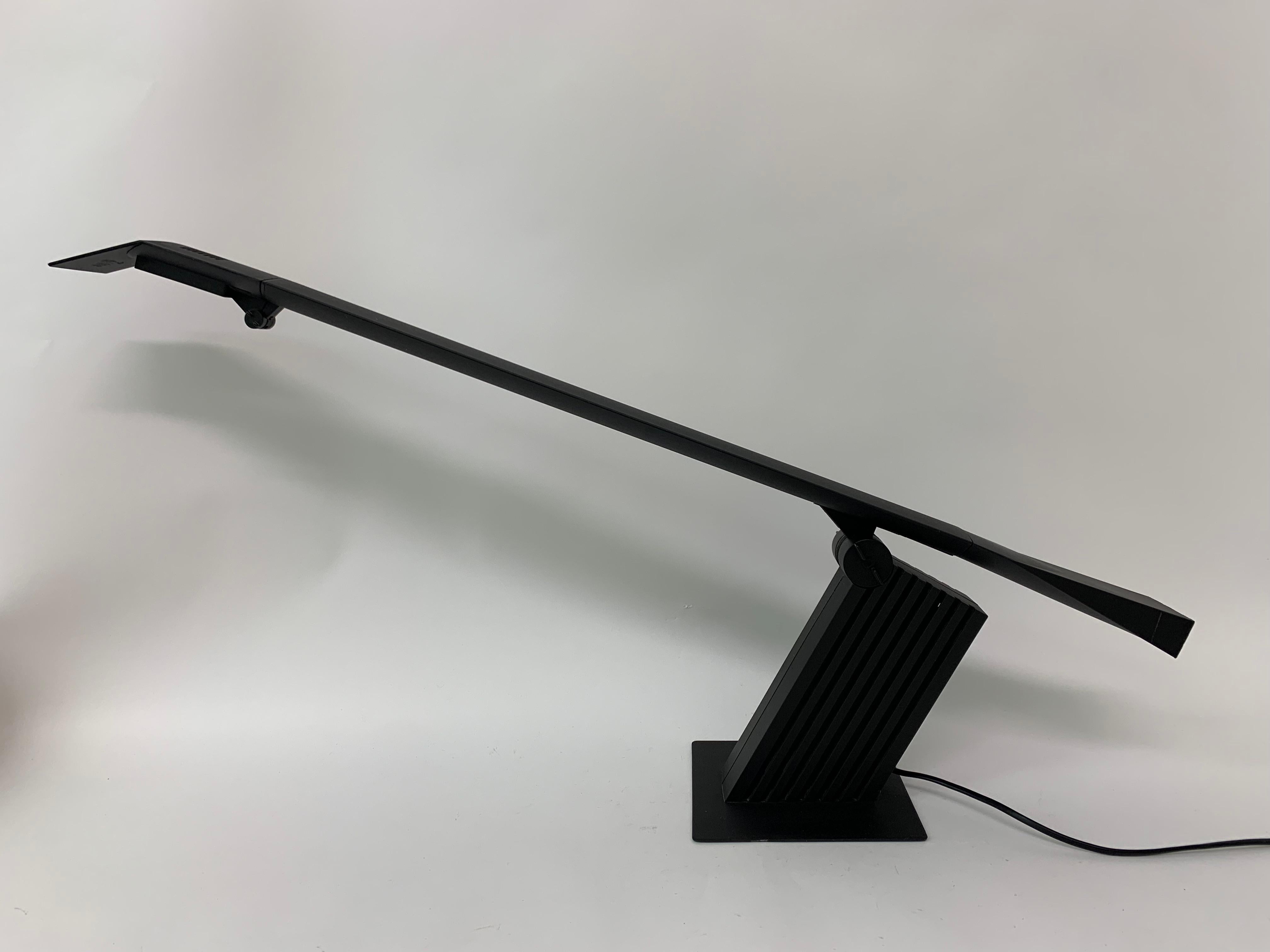 Post-Modern Black Condor Desk Lamp by Hans Von Klier for Bilumen, 1988 For Sale