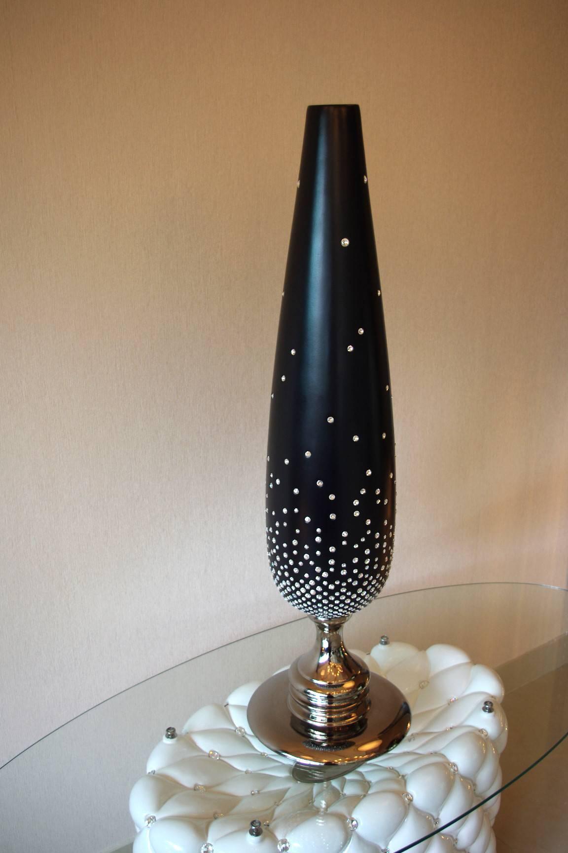 Italian Black Cone Vase by Fabio Ltd FINAL CLEARANCE SALE