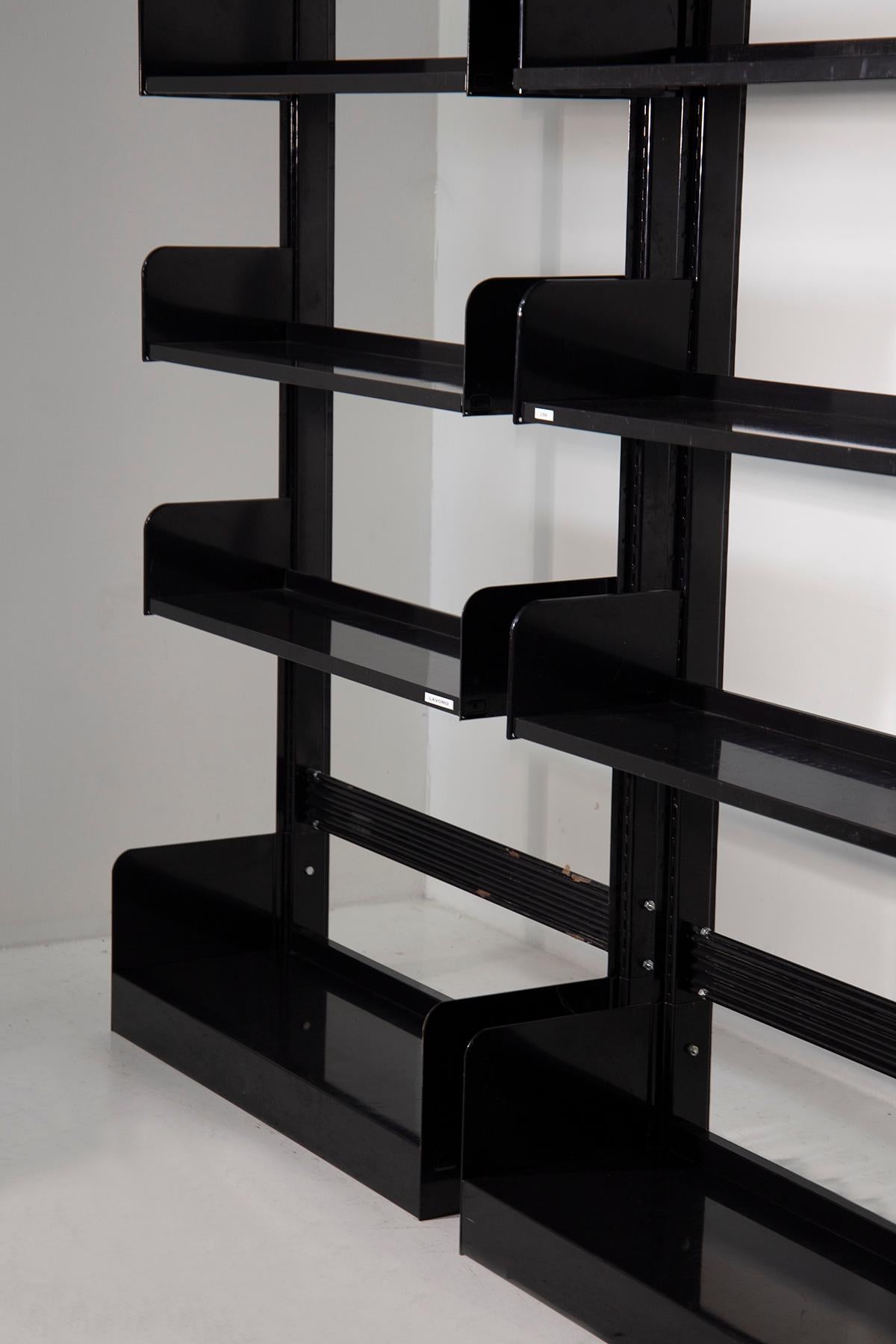 Mid-Century Modern Black Congress Bookcase by Lips Vago