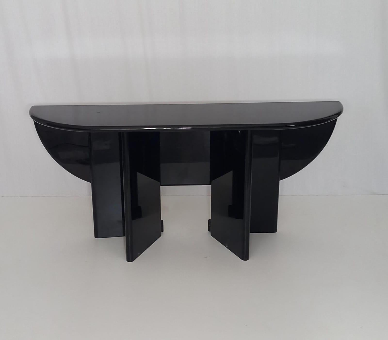 Black Console Table model Antella, 70s In Good Condition For Sale In Medesano, Parma