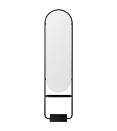 Black Contemporary Floor Mirror