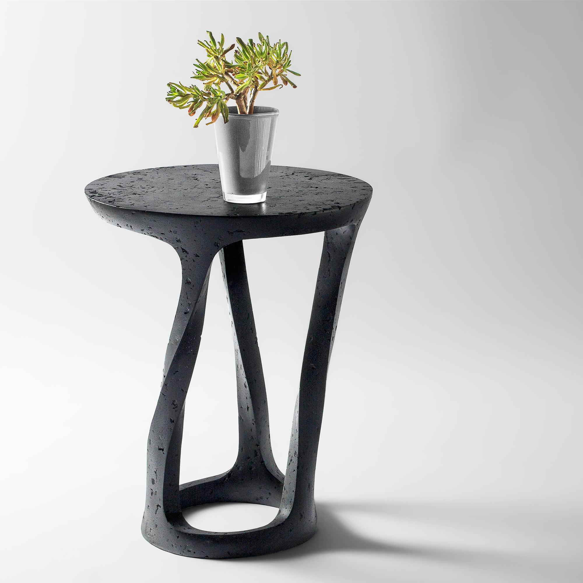 Modern Black contemporary side table, interior accent by Donatas Žukauskas For Sale