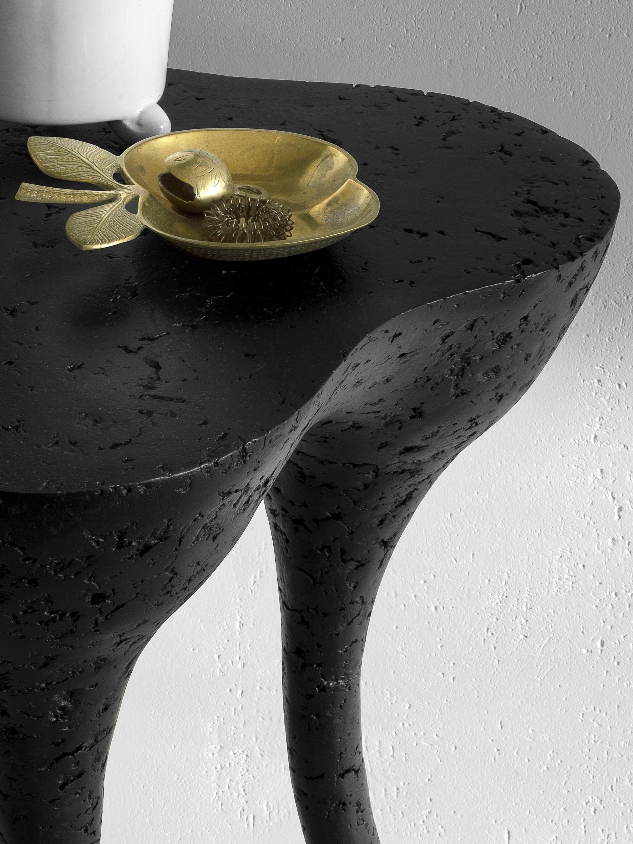 Contemporary Black contemporary tripod side table, interior accent by Donatas Žukauskas For Sale