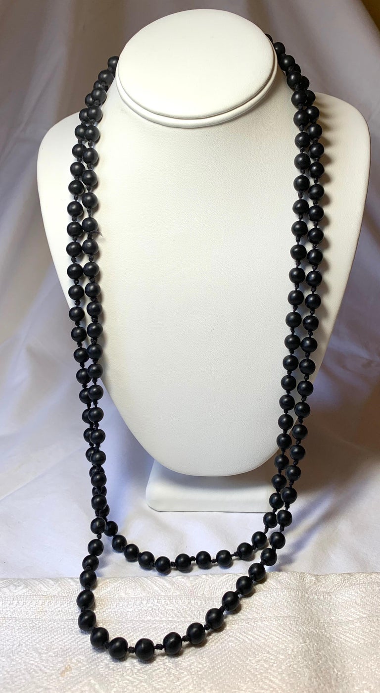 Black Coral Bead Necklace Beads at 1stDibs | black coral beads, black