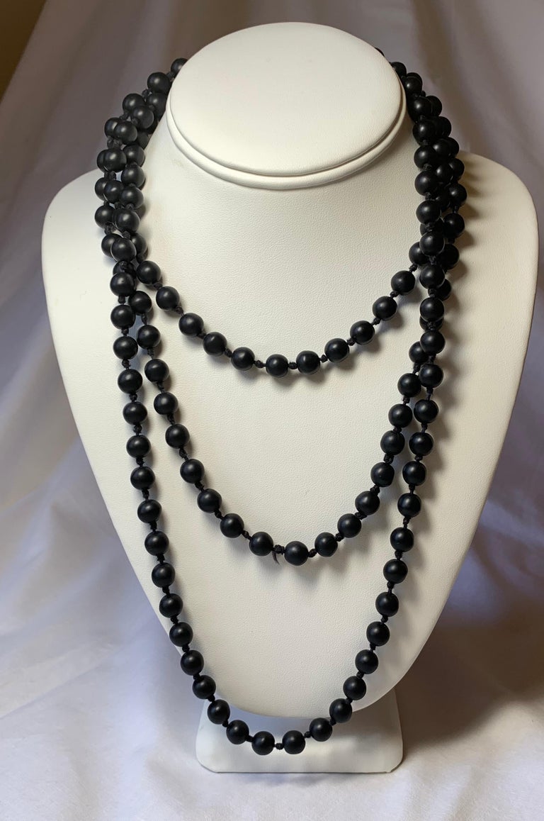 Black Coral Bead Necklace Beads at 1stDibs | black coral beads, black ...