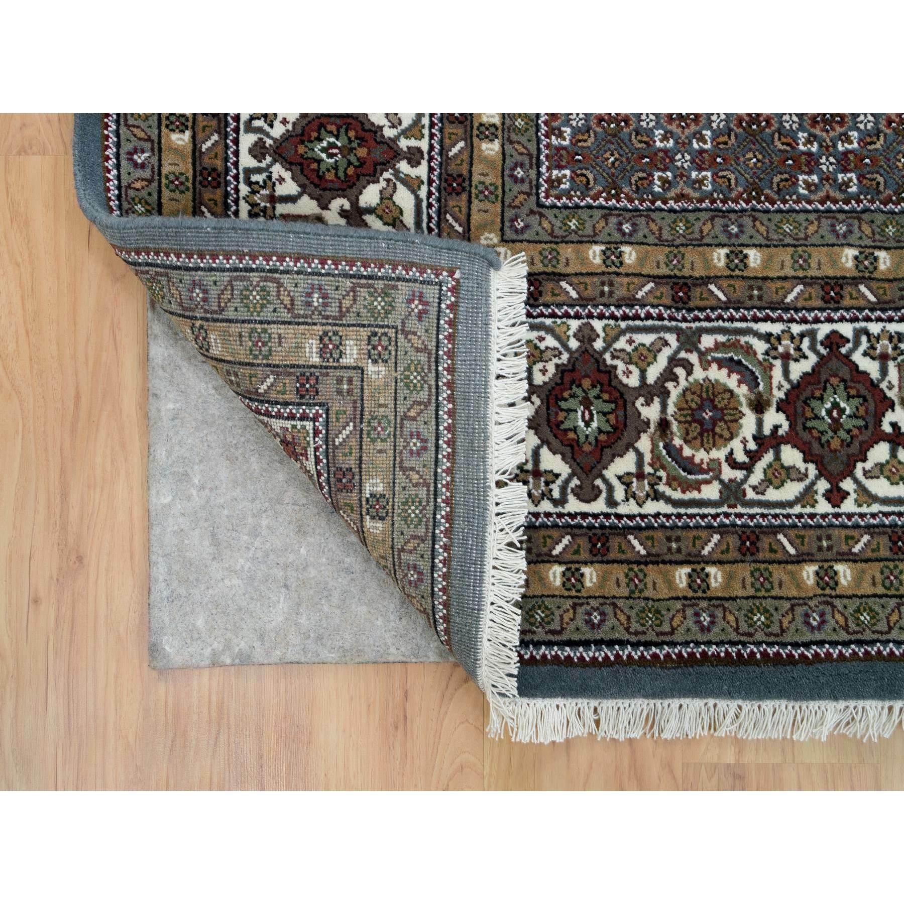 Schwarz Koralle Grau 175 KPSI Herati Design Handgeknüpfter Teppich aus reiner Wolle 8'1
