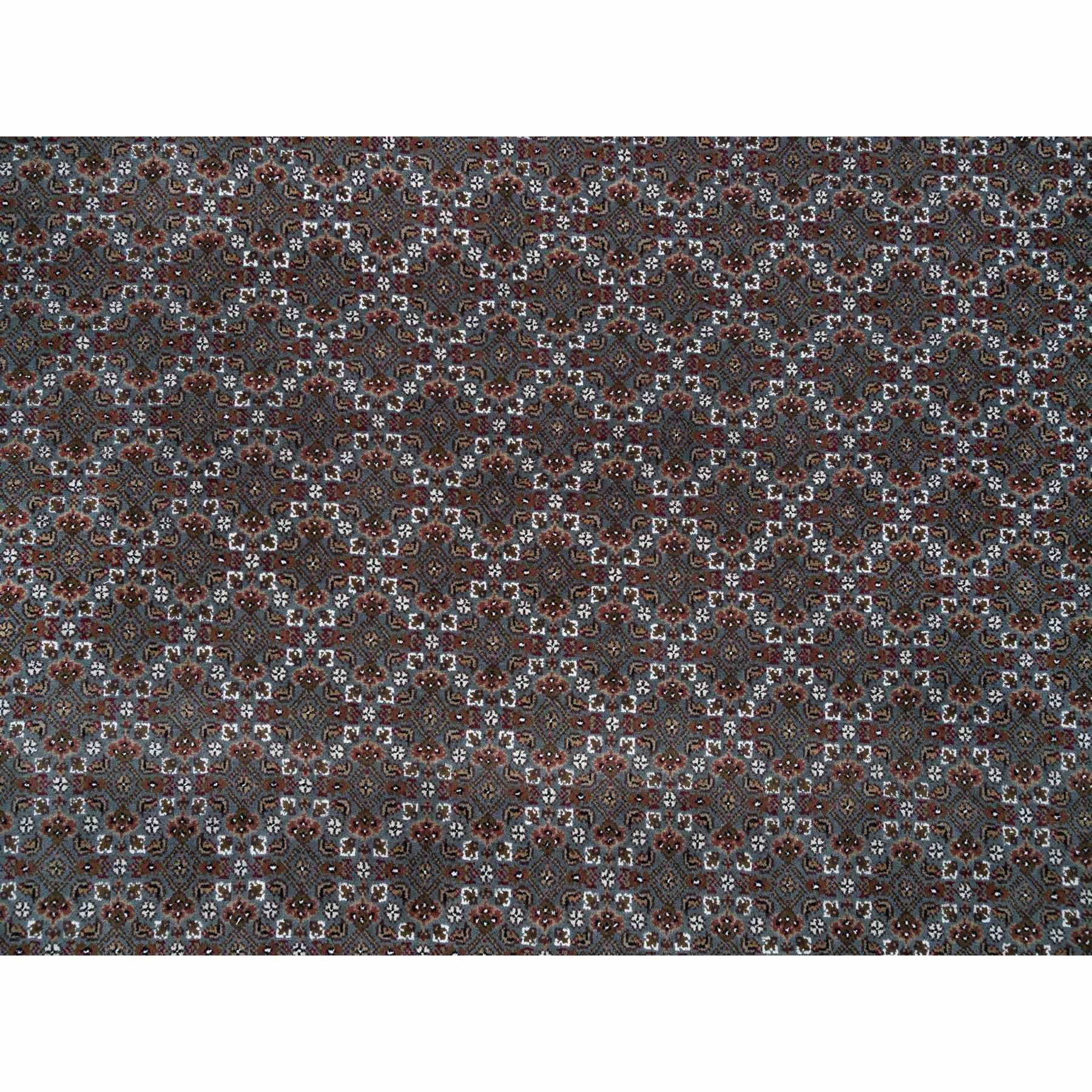 Schwarz Koralle Grau 175 KPSI Herati Design Handgeknüpfter Teppich aus reiner Wolle 8'1