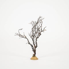Black Coral Sea Fan Sculpture~ Bronze Doré Fragment