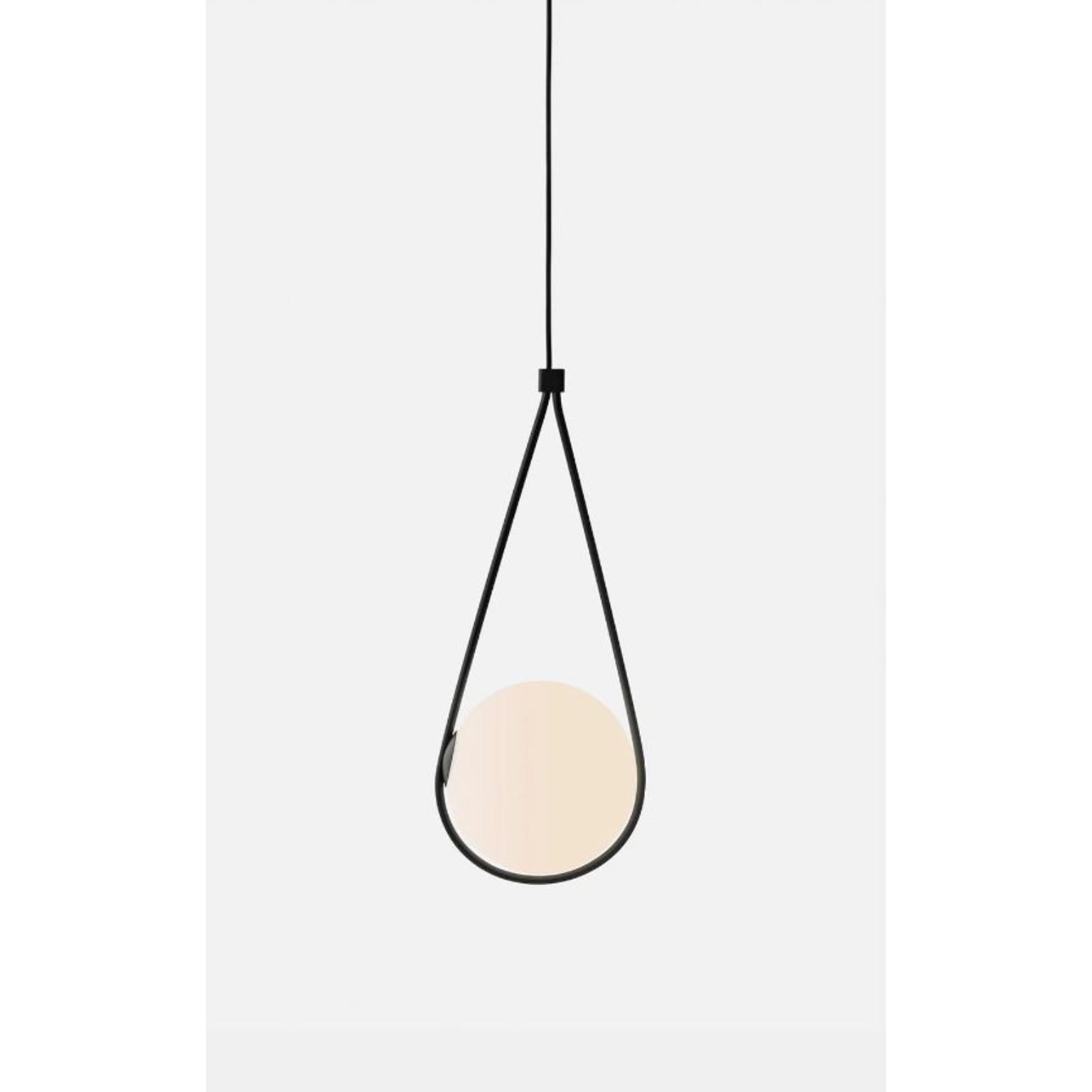 Post-Modern Black Corda Pendant Lamp by Wentz For Sale