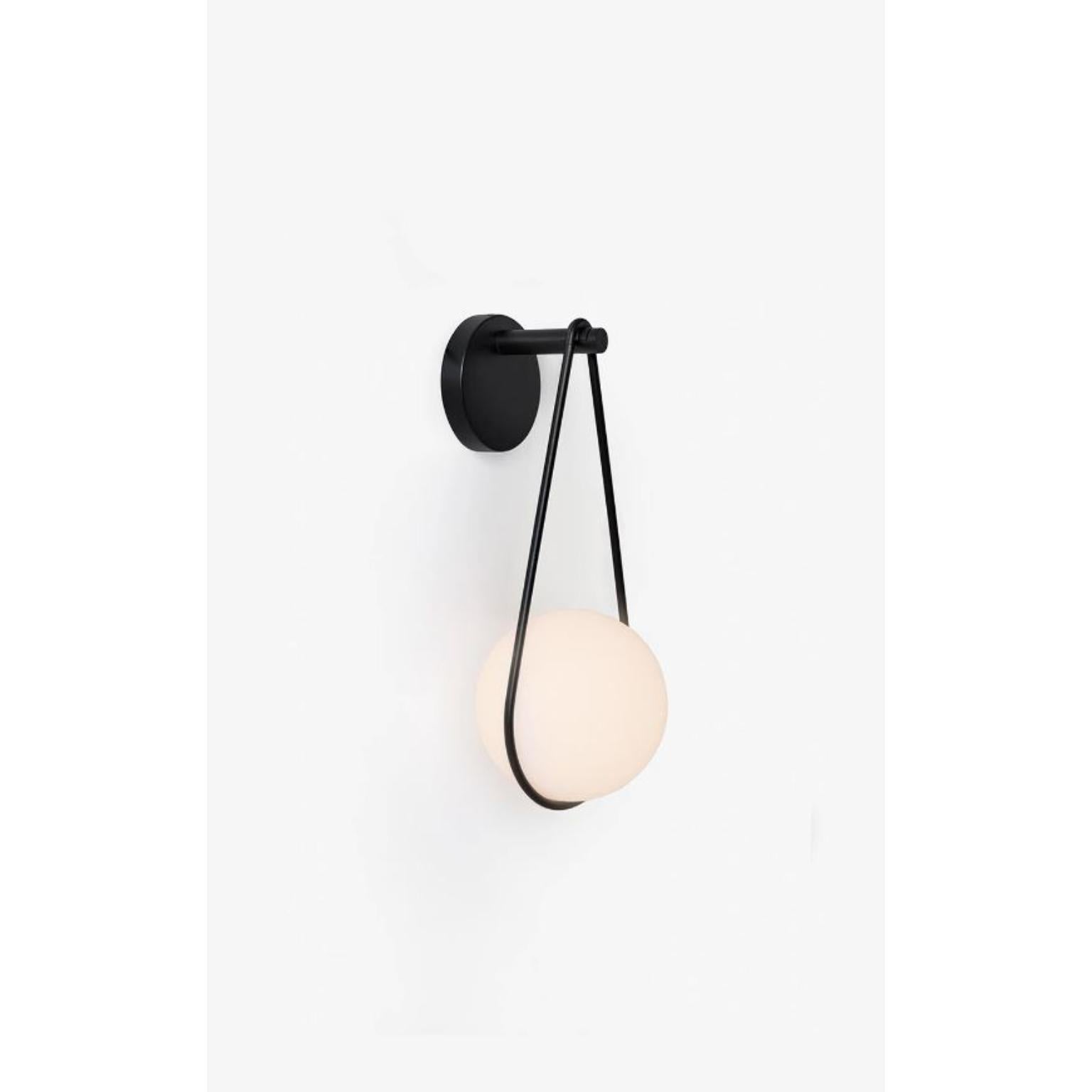 Post-Modern Black Corda Wall Lamp by Wentz For Sale