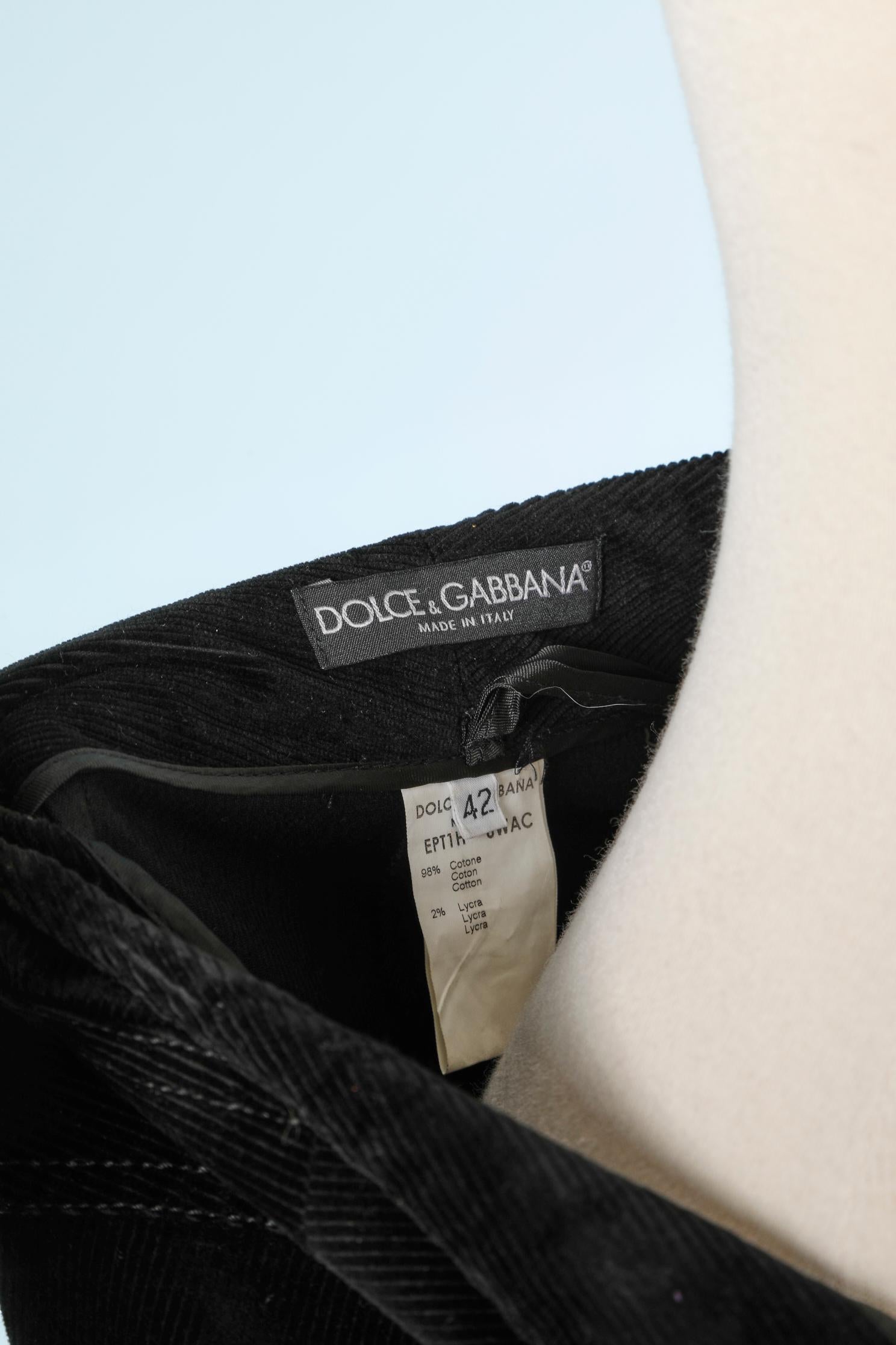 Women's Black corduroy trouser D&G by Dolce& Gabbana 