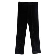 Black corduroy velvet trousers