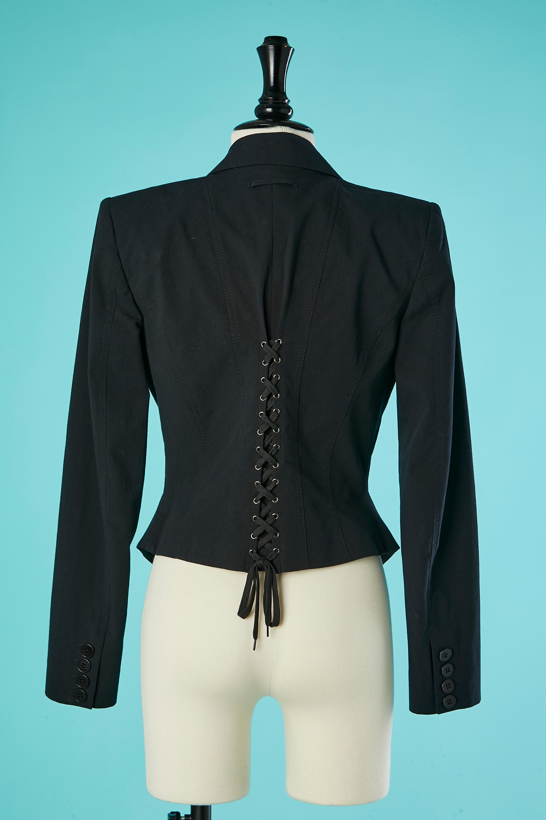 Black corset- jacket with laces in the back Jean-Paul Gaultier Femme  1
