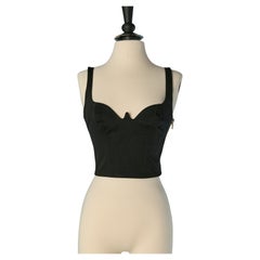 Black cotton bustier ALEXANDRE VAUTHIER