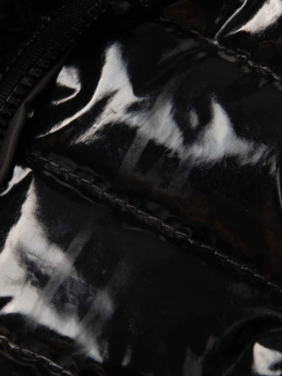 Black Cotton Cropped Puffer Jacket Size XXL 2