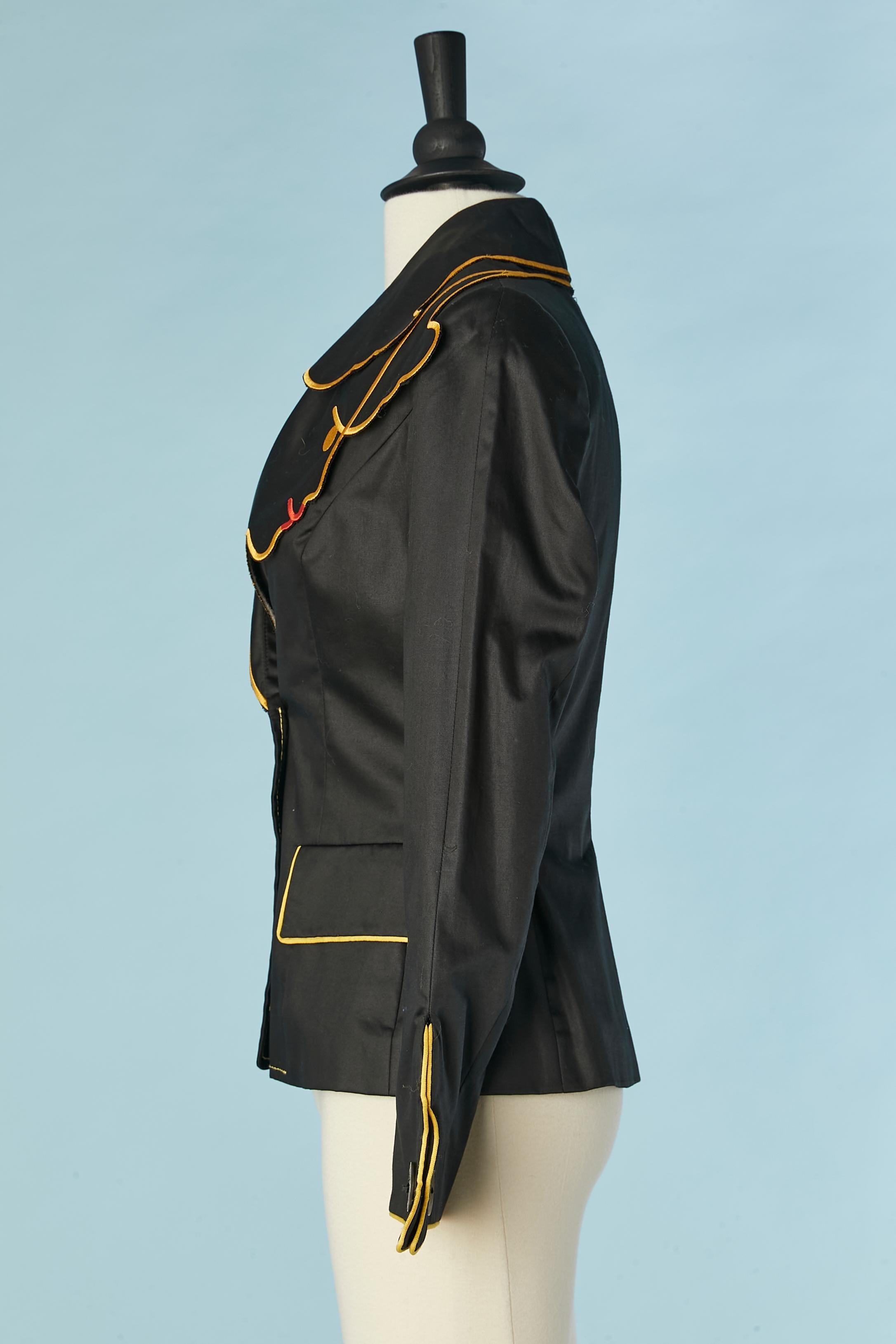 Black cotton jacket with 
