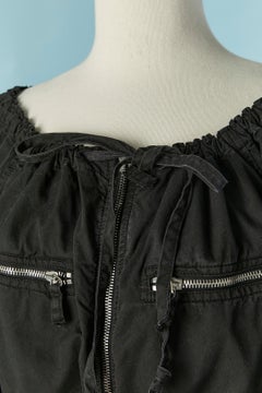 Black cotton jacket with zip closure JEAN-PAUL GAULTIER JEANS