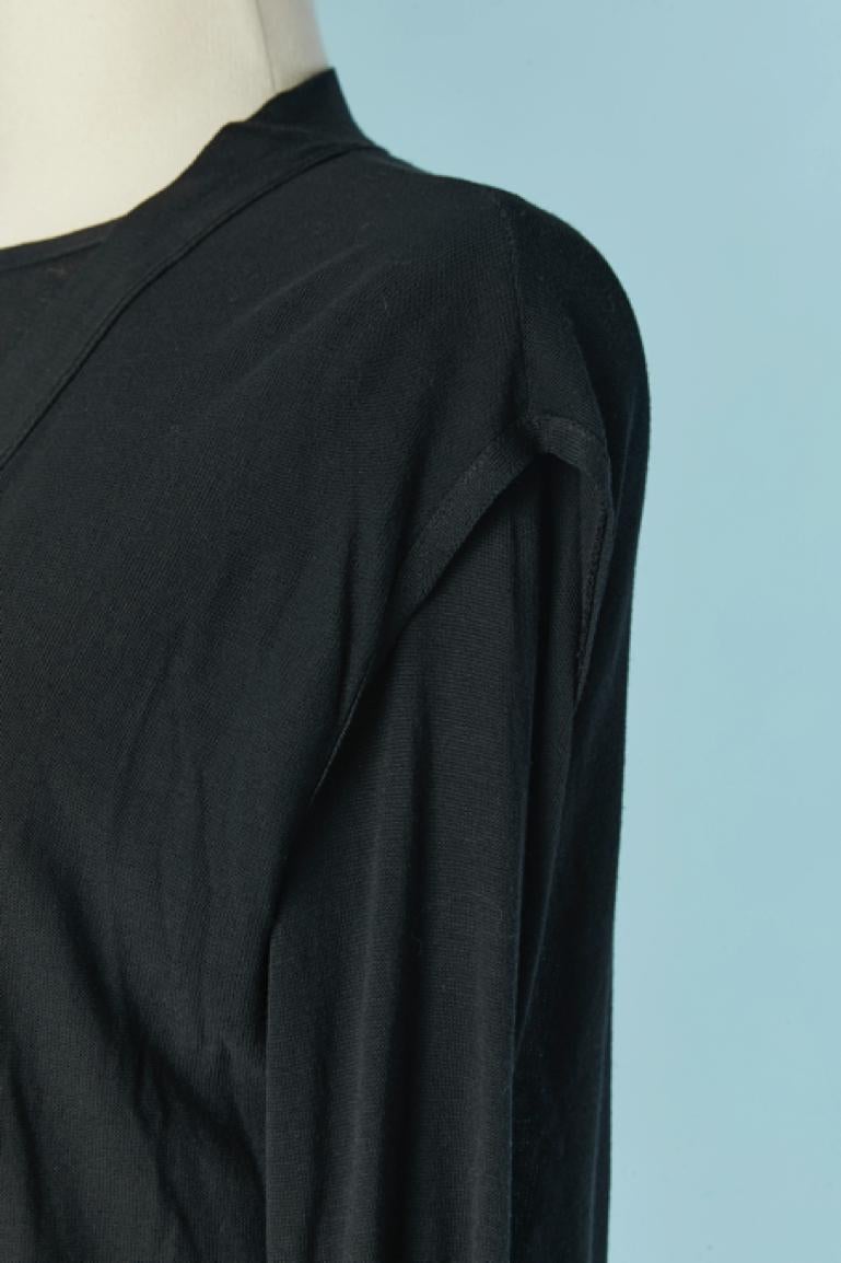Black cotton jersey double vest  and backless sweater Jean-Paul Gaultier In Good Condition For Sale In Saint-Ouen-Sur-Seine, FR