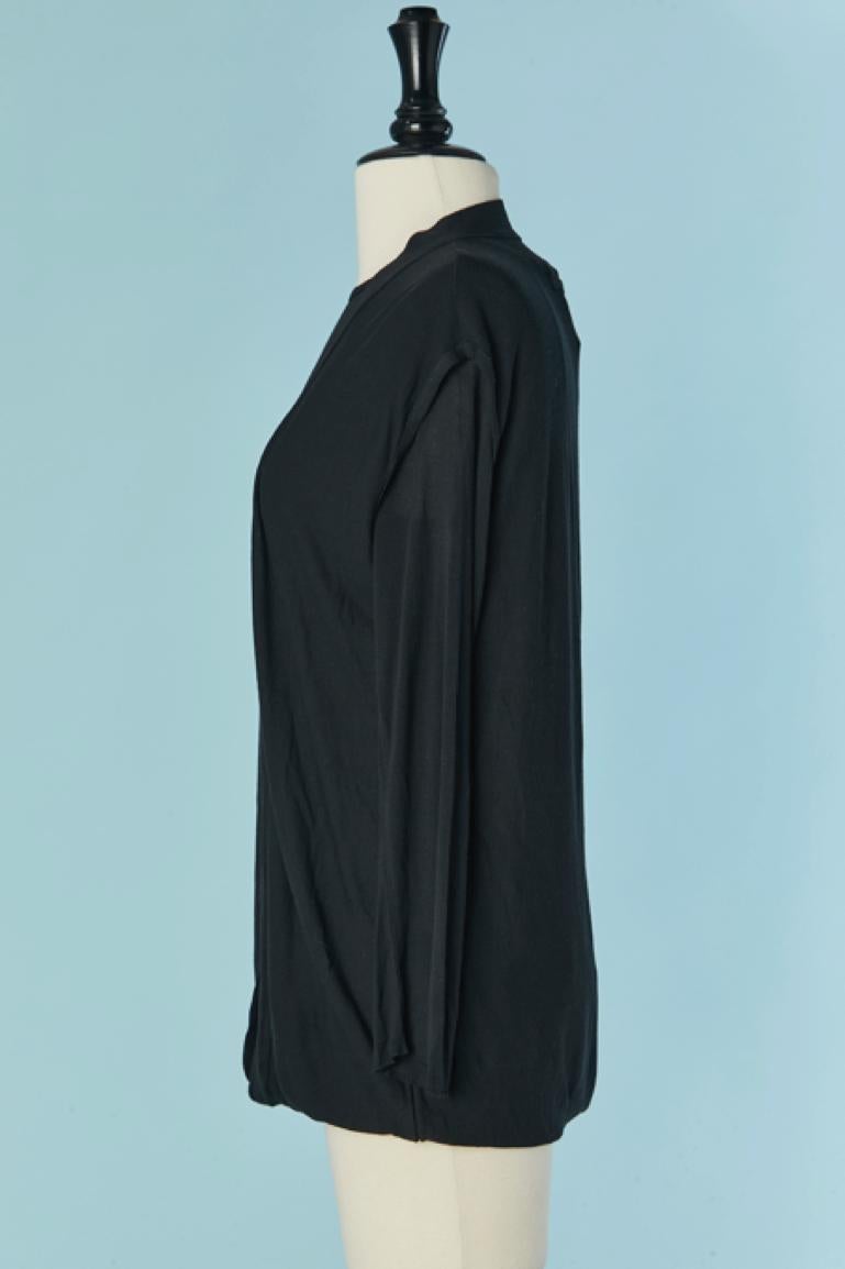 Women's Black cotton jersey double vest  and backless sweater Jean-Paul Gaultier For Sale