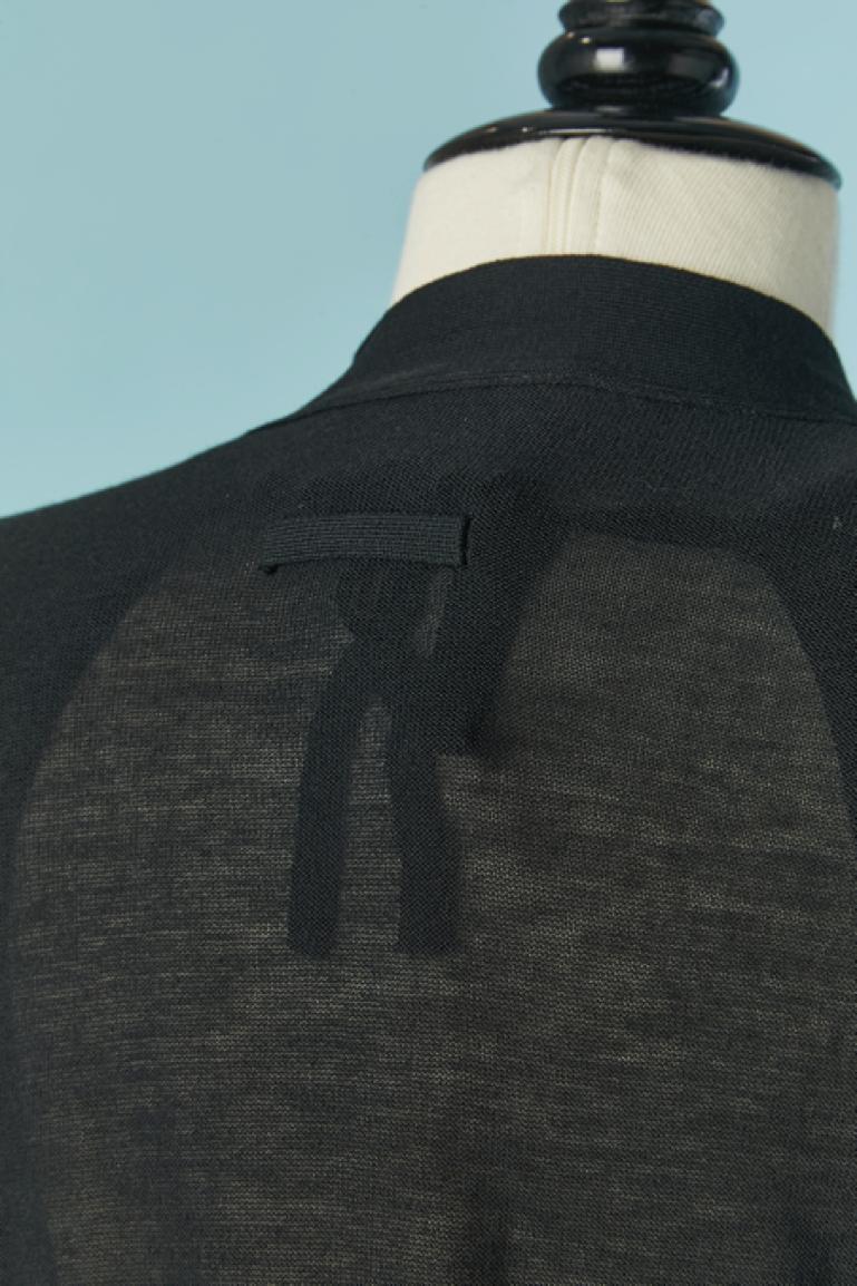 Black cotton jersey double vest  and backless sweater Jean-Paul Gaultier For Sale 2