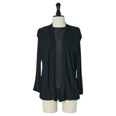 Gilet double en jersey de coton noir  Pull dos nu Jean-Paul Gaultier
