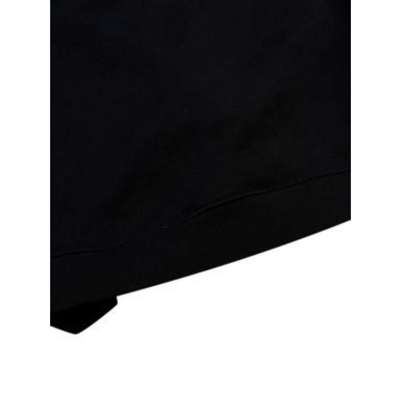 Black cotton logo hoodie For Sale 5