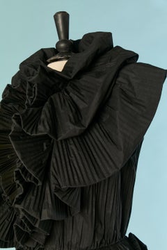 Schwarze, plissierte Weste aus Baumwolle von Alexandre Vauthier COUTURE