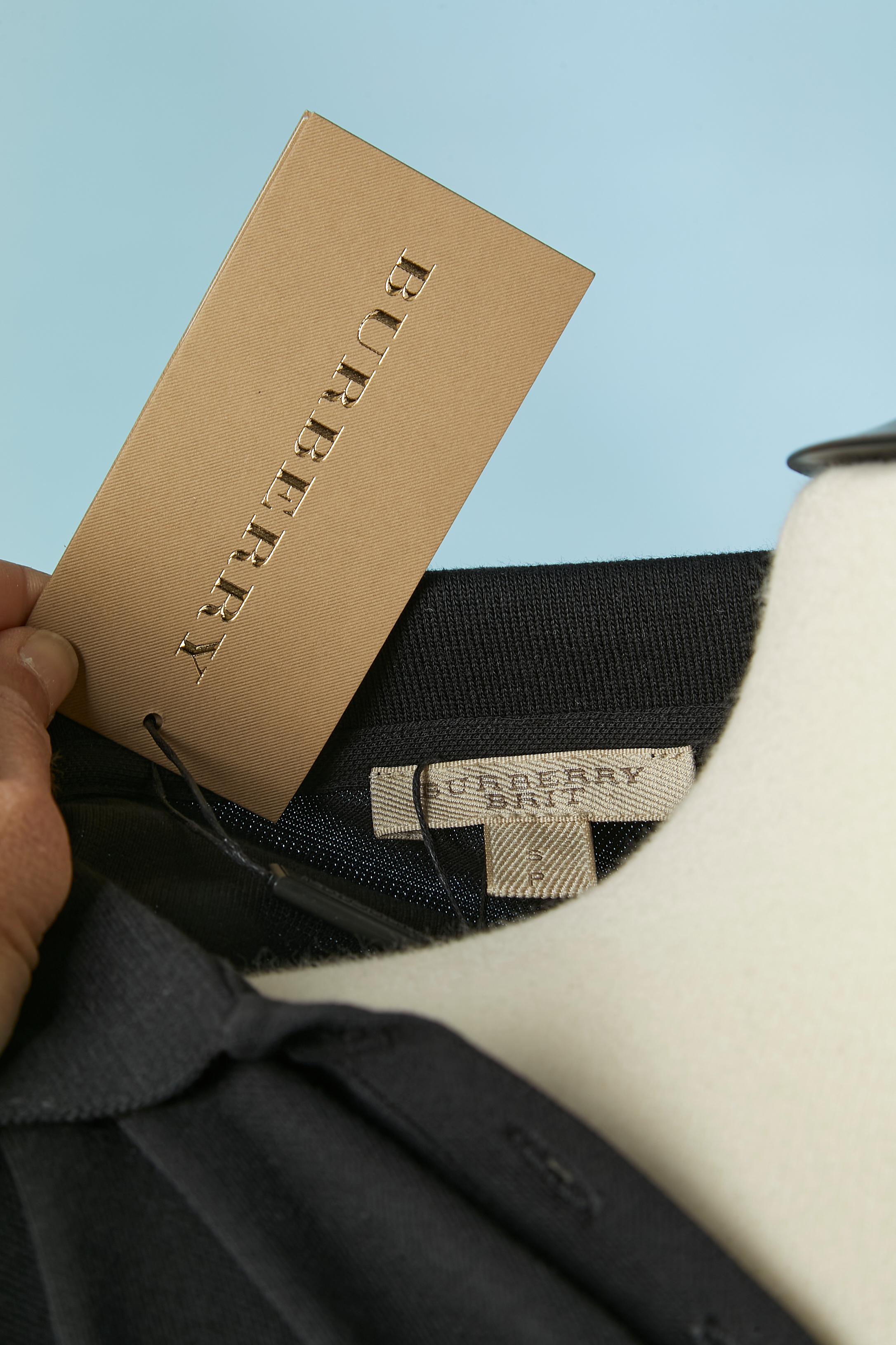 Polo en coton noir BURBERRY BRIT New Unisexe en vente