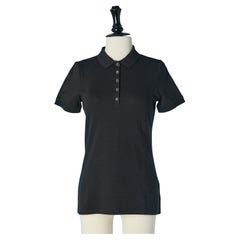 Polo de algodón negro BURBERRY BRIT Nuevo