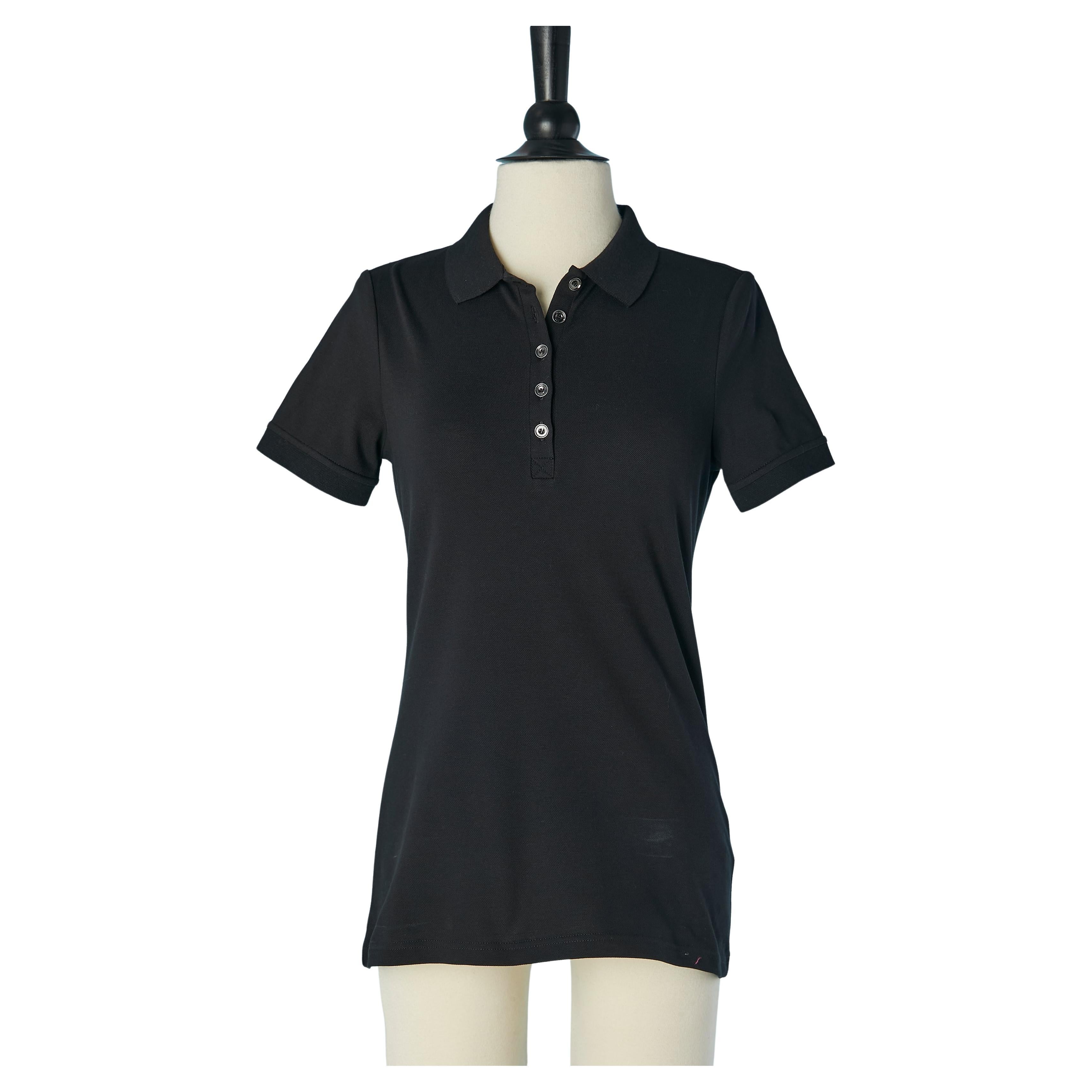 Polo in cotone nero Burberry Brit New