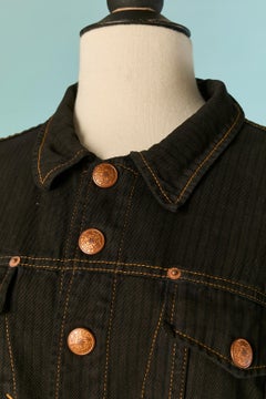 Black cotton single breasted jacket JEAN-PAUL GAULTIER JEANS