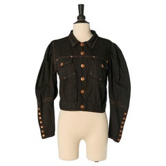 Black cotton single breasted jacket JEAN-PAUL GAULTIER JEANS