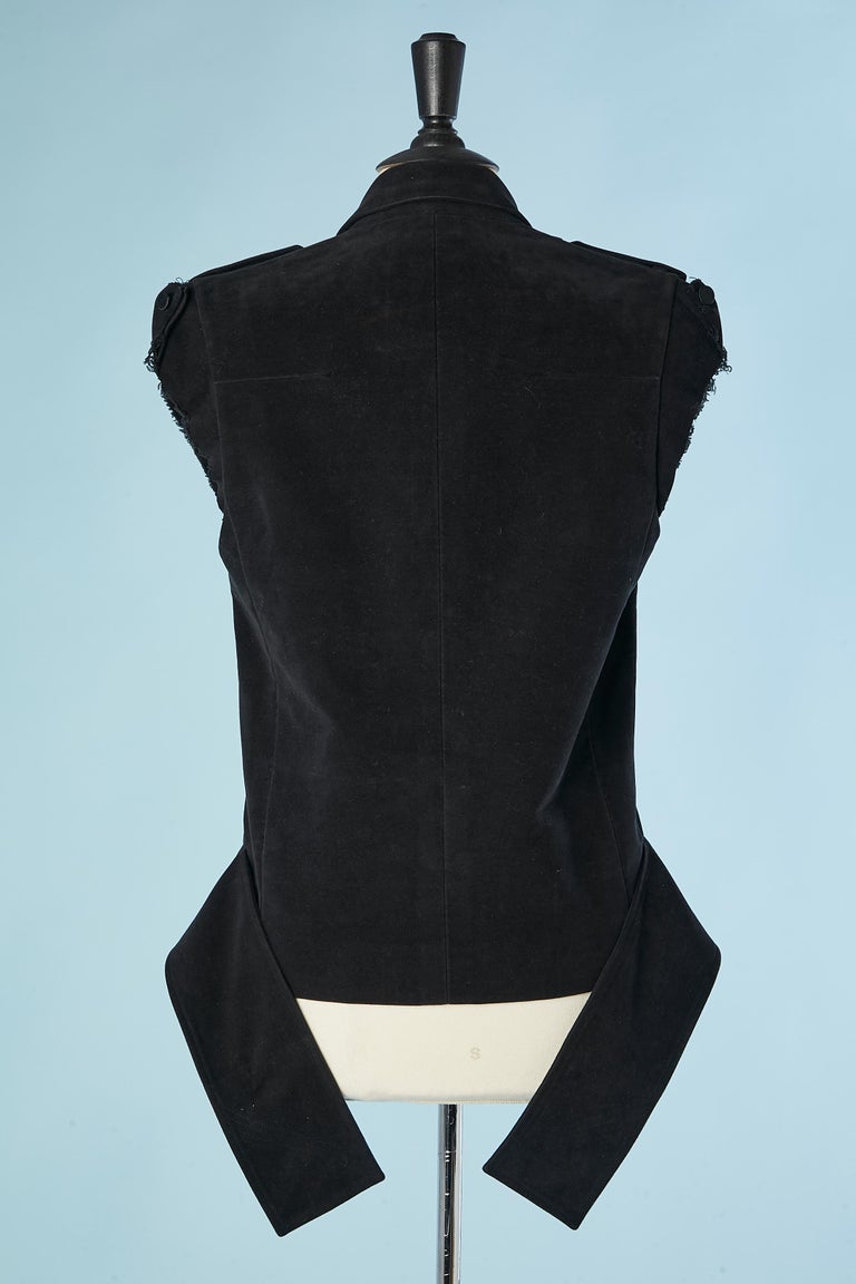 Veste sans manches en coton noir Dior pour homme par Hedi Slimane En vente  sur 1stDibs